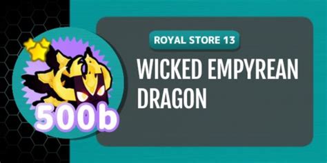 Beli Pet Exclusive Wicked Empyrean Dragon Exclusive Pet Simulator X