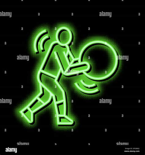 Exercises For Prevention Scoliosis Neon Glow Icon Illustration Stock