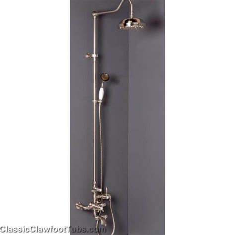 Exposed Wall Mount Thermostatic Tub Filler with Shower & Hand Held ...