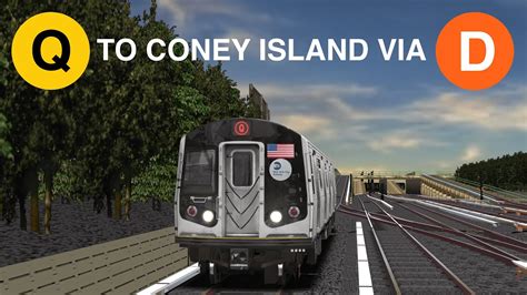 Openbve Q Train To Coney Island Via West End Local Youtube