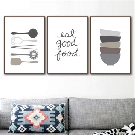 Eat Good Food Kitchen Cookery Quote Wall Art Culinary Cooking Utensils