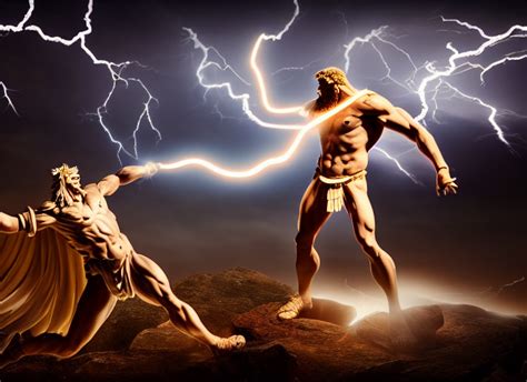 Zeus Throwing Lightning Bolt