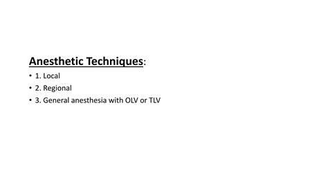 Anaesthesia For Thoracoscopy And Vats Ppt