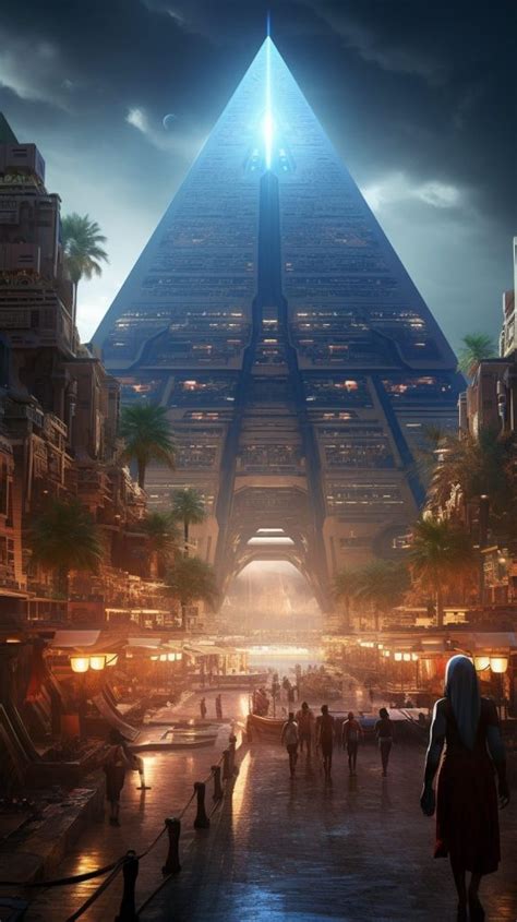 Futuristic Egyptian Pyramids