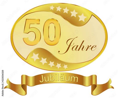 50 Jahre Jubiläum Stock Vektorgrafik Adobe Stock