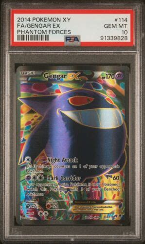 Xy Phantom Forces Gengar Ex Full Art Psa Ebay