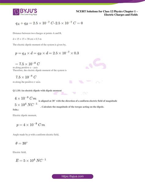 Ncert Solutions For Class Physics Chapter Electric Charges And Fields