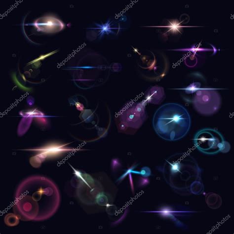 Vector Colorful Lens Flares Set Stock Vector Image By ©zapolzun 117068114