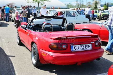 Classic Red Mazda MX 5 NA Series I Mazda Miata Rear Editorial