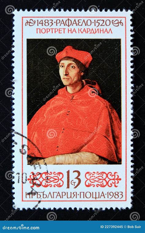 Postage Stamp Bulgaria 1983 Portrait Of Cardinal Painting By Raphael