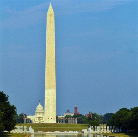 Washington Memorial Desde El Monumento De Lincoln Monumento