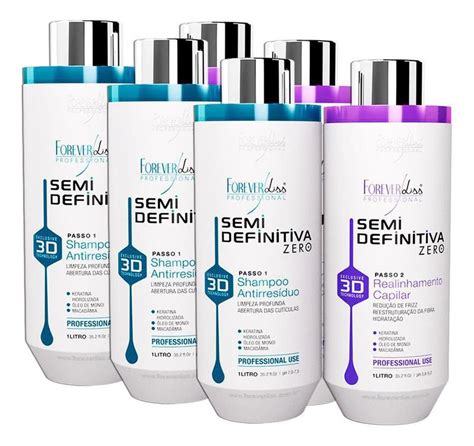 Kit Forever Liss Semi Definitiva D Zero Sem Formol Litro