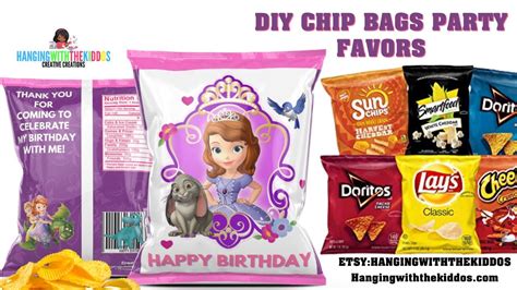 Design With Me Chip Bags On Canva Custom Party Favors Chip Bagtemplate