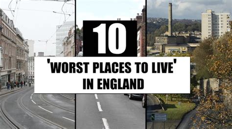 These are the 10 worst places to live in England according to survey