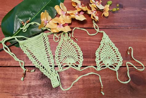 Crochet Pineapple Bikini Set Pdf Etsy