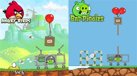 Bad Piggies Vs Angry Birds Youtube