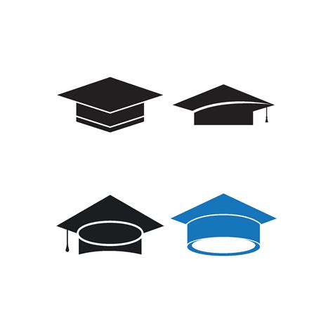 Graduation cap logo set 2135673 Vector Art at Vecteezy