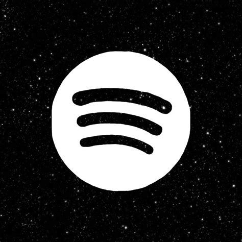 Black and white galaxy spotify logo