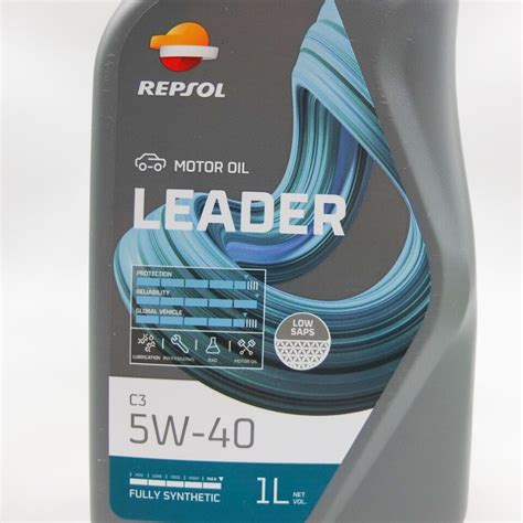 Engine Oil 5W40 Repsol Leader Synthetic 3 L Set 3L Acea C3 Api Sn