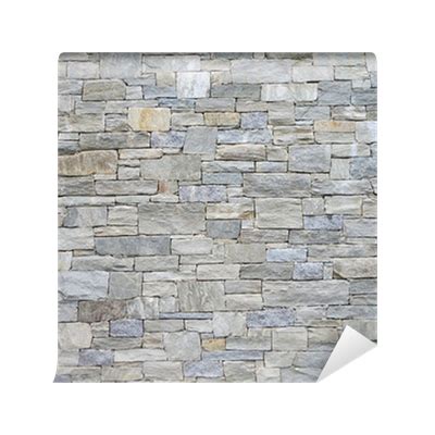 Texture of rectangle stone wall for background Wall Mural • Pixers® • We live to change