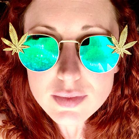 Festival Rave Weed Sunglasses Custom Decorated Sunnies Etsy