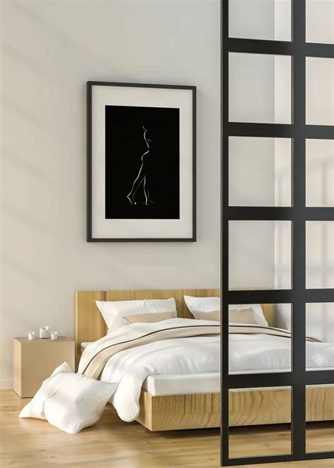 Female Body Outline Woman Figure Print Body Contour Naked Woman Print Woman Line Drawing