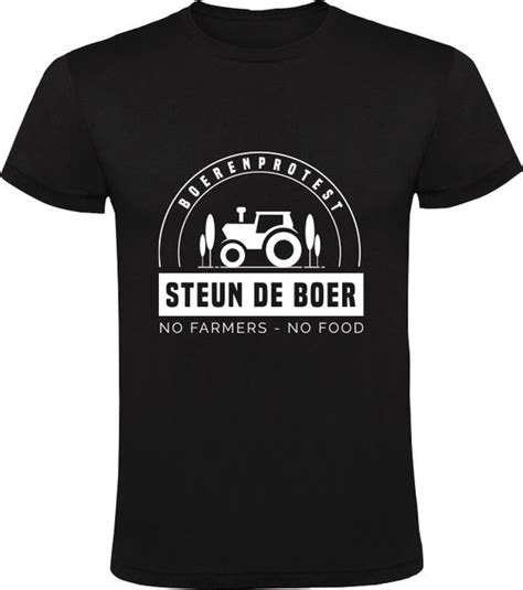 Steun De Boer Heren T Shirt No Farmers No Food Trots Op De Boer Bol