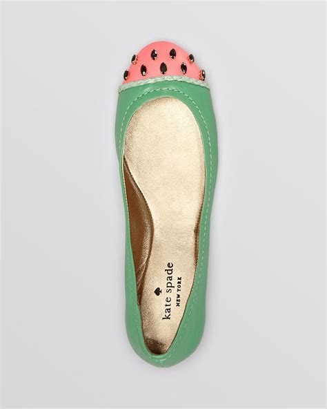 Kate Spade New York Cap Toe Ballet Flats Watermelon Shoes