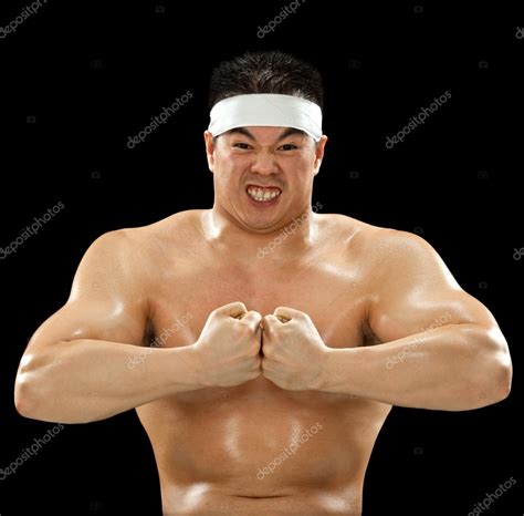 Asian Body Builder Naked Show Muscle Isolated On Black Stock Photo By Info Zonecreative It