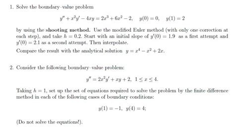 Solved Solve The Boundary Value Problem Y Xy Xy Chegg