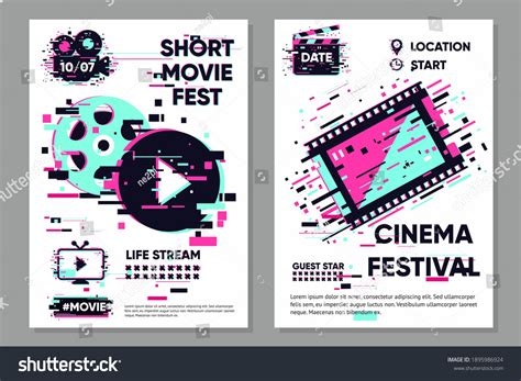 Cinema Poster Template Vector Banner Movie Stock Vector (Royalty Free ...