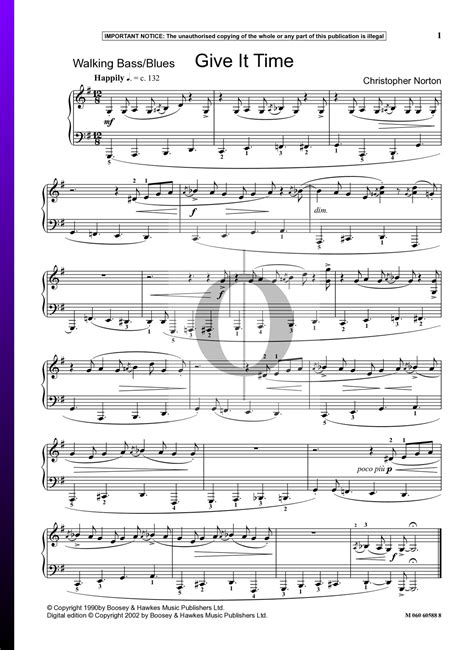 Give It Time Christopher Norton Piano Sheet Music Oktav