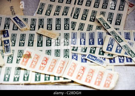 World War II Ration Stamps Stock Photo - Alamy