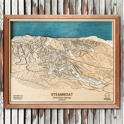 Steamboat Resort 3D Ski Trail Map Steamboat CO Map Wooden | Etsy