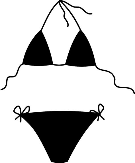 SVG Bikini Swimsuit Woman Free SVG Image Icon SVG Silh