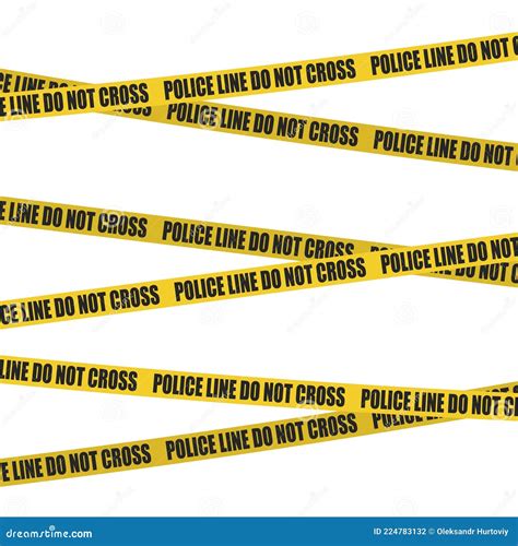 Yellow Tape With Police Line Do Not Cross Text Crime Scene Background