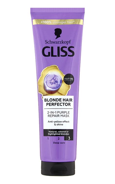 GLISS Blonde Hair Perfector 2in1 atjaunojoša violeta maska matiem 150ml Drogas LV