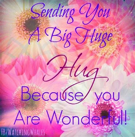 Sending You A Big Hug Because You Are Wonderful Hug Quotes Special