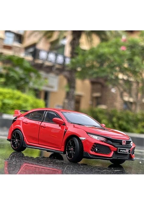 1 32 Honda Civic Type R Fk8 Alaşım Araba Modeli Diecast Metal Oyuncak