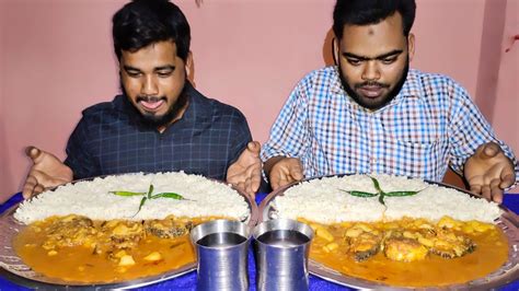 Kg Rice And Fish Kaliya Challenge Fish Curry And Rice Machh Vat