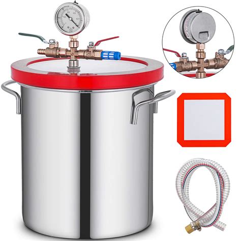 Buy Vevor Vacuum Chamber Gallon Vacuum Desing Chamber Glass Lid