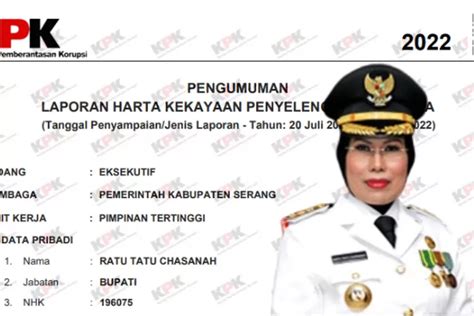 Inilah Harta Kekayaan Bupati Serang Ratu Tatu Chasanah Aset Tanahnya