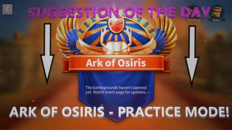 Ark Of Osiris Practice Mode Rise Of Kingdoms Youtube