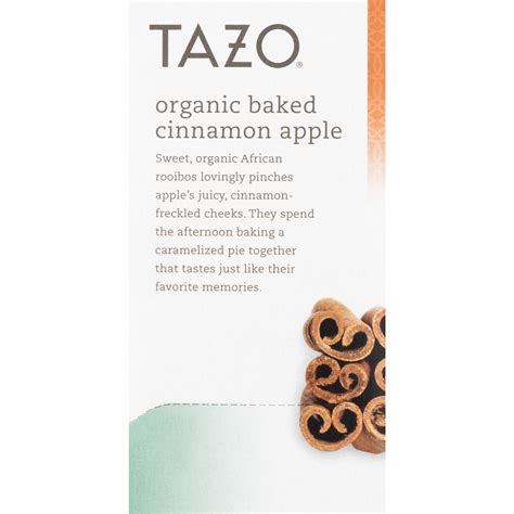 Tazo Spiced Baked Cinnamon Apple Herbal Infusion 20 Ct