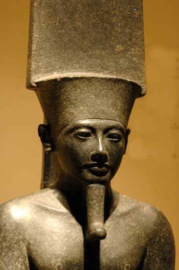 Ancient Egypt And Archaeology Web Site Statue Of Horemheb Before Amun