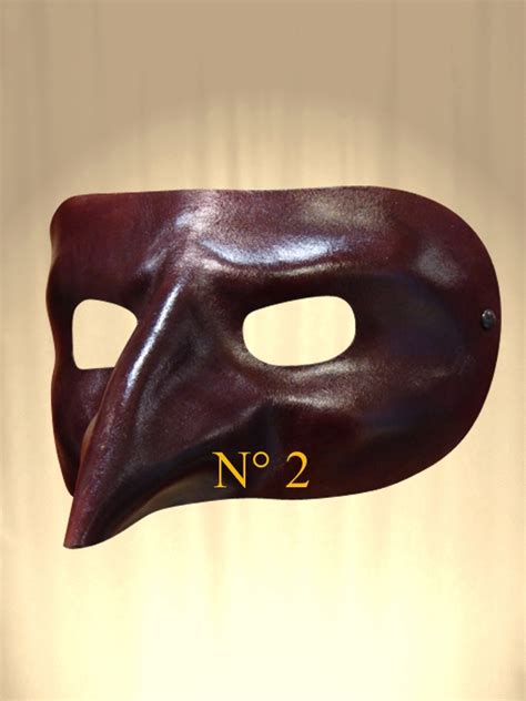 Masque Cuir Comedia De Venise Pulcinella Ou Polichinelle