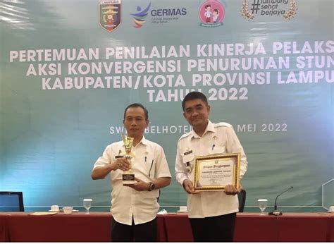 Pemkab Lamteng Raih Predikat Sdka Konfergensi Penurunan Stunting Se