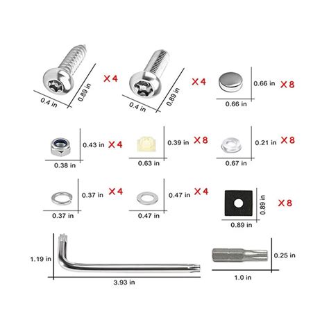 Tornillos Antirrobo Para Placa De Matr Cula De Coche Accesorios De