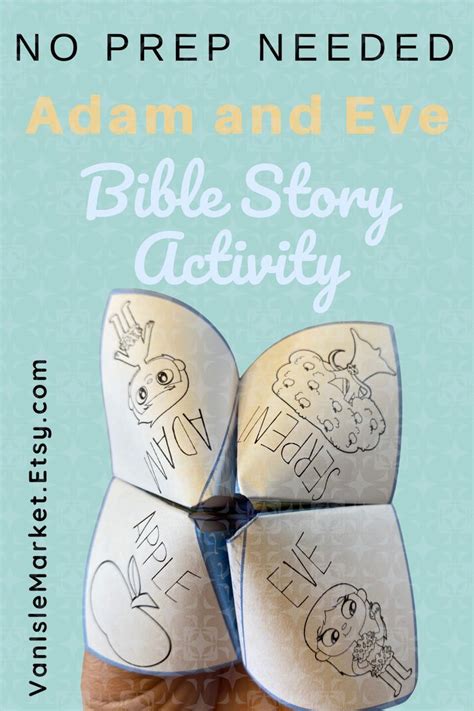 Adam And Eve Bible Story Activity Sunday School Craft Printable Paper