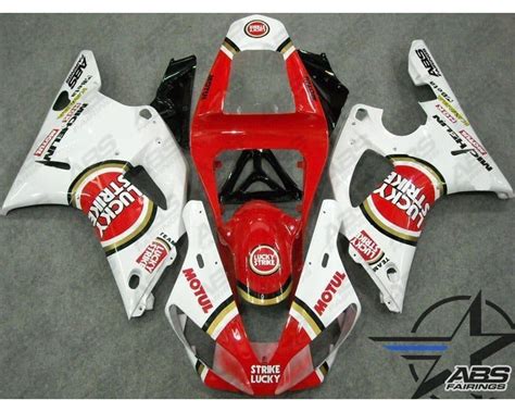 Red Lucky Strike 2000 To 2001 R1 ABS Fairings